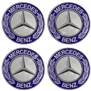 Mercedes nálepky na kolesá strieborné o 5,5 cm